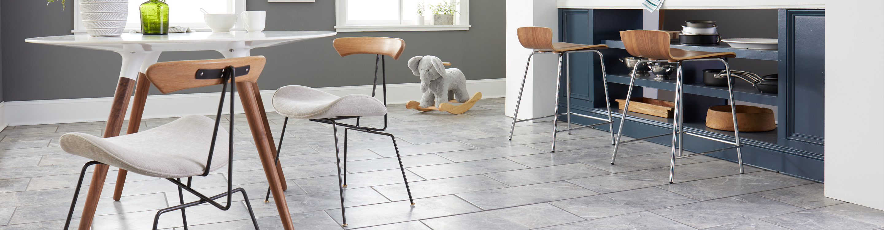 stone tile in kitchen