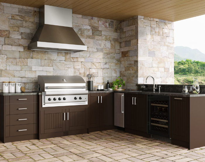 Outdoor kitchen cabinets at Kiba Studios in Mentor, OH
